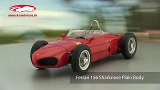 ck-modelcars-video: Ferrari Dino 156 Sharknose Plain Body, Edition red Formula 1 1961, CMR