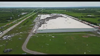 Marietta OK tornado damage 4-28-24. The house near the end of the video is south of Dollar Tree.