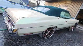 73' Caprice Convertible Donk on 28s w/9" Inch Lip by @LevelUpKustoms Back From MLK MIA! WhipAddict