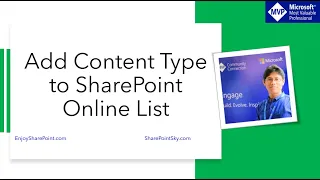 How to add content type to SharePoint Online list