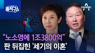 “노소영에 1조3800억”…판 뒤집힌 ‘세기의 이혼’ | 김진의 돌직구쇼