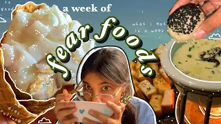 what i eat in a week *no restriction* | eating my follower’s FEAR FOODS for a week to🖕diet culture