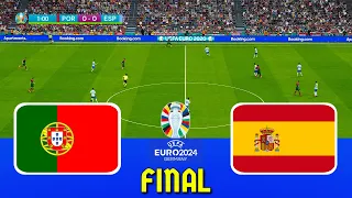 PORTUGAL vs SPAIN || Final UEFA Euro 2024 || Full Match All Goals - Live Football Match || PES 21