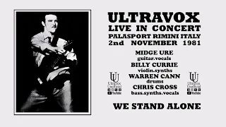 Ultravox 'We Stand Alone' Live at Palasport in Rimini on 2nd November 1981