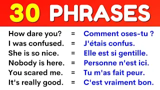 30 Phrases Très Utiles en Anglais  ✪ 30 Very Useful Phrases in English ✔