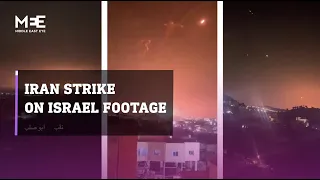 Iran's strike on Israel from three camera angles