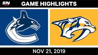 NHL Highlights | Canucks vs. Predators – Nov. 21, 2019