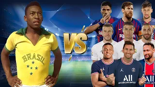 PELE 🆚 MSN & BBC & MNM ( Messi, Suarez, Neymar, Bale, Benzema, Ronaldo, Mbappe ) 🔥