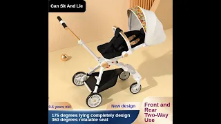 Folding Two-way Lightweight Baby Stroller Can Sit and Lie Pram High Landscape Travel Portable Infant