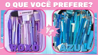 O QUE VOCÊ PREFERE?  🔄 | Edição ROXO 🟣 vs AZUL 🔵 | jogo das escolhas