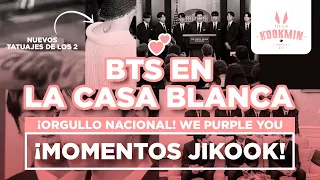 JIKOOK - BTS EN LA CASA BLANCA ¡JIKOOK CON NUEVOS TATUAJES! (Cecilia Kookmin)