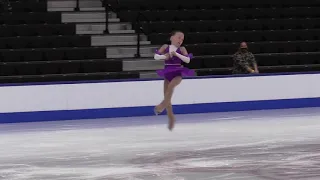 6 year old figure skater Cranberry Open, Alexa Riddoch, No Test Freeskate Program