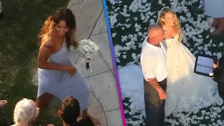 Miley Cyrus All Smiles at Mom Tish and Dominic Purcell's Malibu Wedding