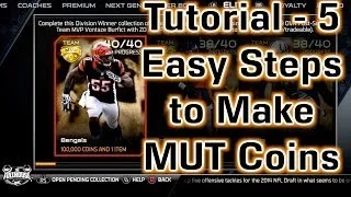 Madden NFL 25 - Tutorial - 5 Easy Steps to Make MUT Coins!