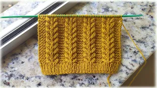 BRAIDE STITCH in RELIEF or TANG STITCH in Knitting