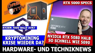Nvidia RTX 5080 vs RTX 5090 Specs | Neue Kryptominingkrise in Sicht? | Ryzen 7000X3D Tiefpreise
