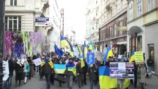 Euromaidan, Vienna - 26.01.2014. Demonstration of Ukrainian's Protest Movement in Vienna (Austria)