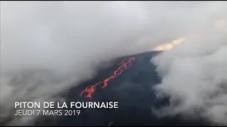 Nouvelles fissures et nouvelles coulées de lave au Piton de la Fournaise