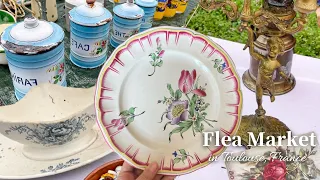 Finding treasures at a rainy flea market ☔️ Garage sale in France | Vintage & Antiques / Thrifting