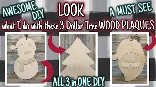 LOOK what I do with these 3 DOLLAR TREE WOOD PLAQUES | An AWESOME MUST SEE DIY