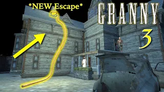 How to ZIP LINE escape in Granny 3! 😱  | NEW Escape 2023 Granny Multiplayer mod