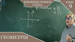 Рівняння прямої і кола. Практикум. Заняття №13. Геометрія 9.