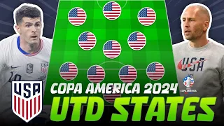 🇺🇸 USMNT USA Potential Lineups Copa America 2024 ft Christian Pulisic, Weston McKennie, Matt Turner