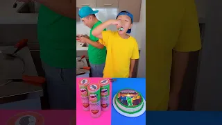 Minecraft cake vs chips ice cream challenge! 🍨 #minecraft #funny #shorts by Ethan Funny Family