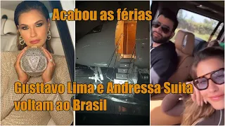 Após usar look DE MAIS de R$ 70 mil, Andressa Suita VOLTA ao Brasil com Gusttavo Lima