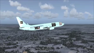 FSX Two landings at Moscow airport with Boeing 737 Monsters of Rock