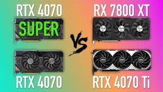RTX 4070 SUPER vs RX 7800 XT, RTX 4070 Ti, RTX 4070 [Best GPU for 1440p gaming PC build]