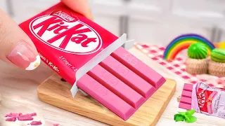 Pinkest Pink Miniature KITKAT Chocolate 🍫 Miniature Rainbow Chocolate Cake Recipes By Mini Sweet ❤️