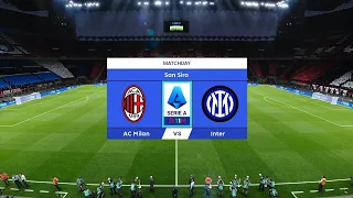 AC Milan vs Inter Milan | San Siro | 2023-24 Serie A | PES 2021