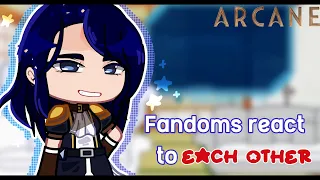 Fandoms react to each other [] 1/8 [] Caitlyn Kiramman [] credits on the descripton [] arcane [] 🍉