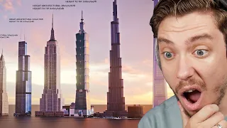 Reacting To The TALLEST BUILDINGS In The World (1 MILE TALL?!)