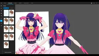 [ model share ] How to make Ai Hoshino in 3D time lapse  / mmd model