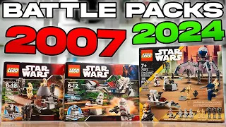 LEGO Star Wars CLONE TROOPER & BATTLE DROID Battle Packs Comparison! (2007 vs 2024)