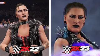 WWE 2K22 VS WWE 2K23 | Entrance Comparison - Rhea Ripley