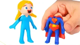 BABY ELSITA NEW OUTFIT ❤ SUPERHERO BABIES PLAY DOH CARTOONS FOR KIDS