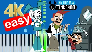 My Life As A Teenage Robot Theme Song (Slow Easy Medium) Piano Tutorial 4K