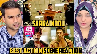 SARRAINODU Movie Climax Fight Scene Reaction! | Allu Arjun Best Action Scene | Amber Rizwan Reaction