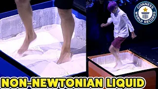 Longest Time Running On Non-Newtonian Fluid - Guinness World Records