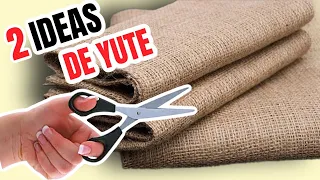 2 IDEAS INCREÍBLES utilizando TELA de YUTE y TELA de SACO | SHOW DE MANUALIDADES