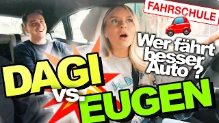 DAGI vs. EUGEN - Wer fährt besser Auto ? 😏 + VERLOSUNG von 2 Führerschein-Paketen  🚗 | Dagi