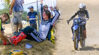 JE M'EXPLOSE SUR UN TRIPLE en super cross! (Oui, excès de confiance!) Técou 2022