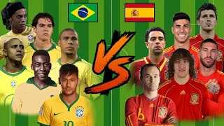 Brazil Legends vs Spain Legends💪(Ronaldo-Neymar-Pele-Xavi-Iniesta)