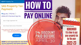 2023 | HOW TO PAY BBMP PROPERTY TAX ONLINE | BANGALORE | 5% REBATE | KARNATAKA | SEVA SINDHU