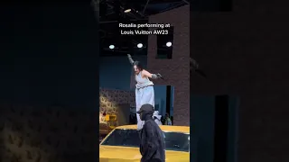 La Rosalía performing at Louis Vuitton AW23