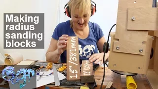 Making radius sanding blocks