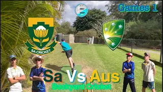 South Africa vs Australia | Game 1 | Backyard Cricket 2023